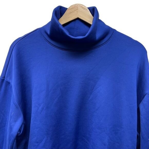 Nike Mock Turtleneck Royal Blue Pullover With Side Zip - Picture 3 of 8
